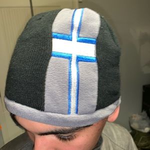 Vintage Swiss Cross Beanie Reversible Ski